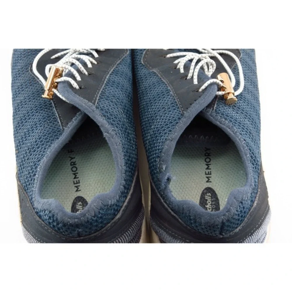 Dr. Scholl's Women's Walking Shoes Size 7.5 Blue Mesh Elastic‎ Lightweight